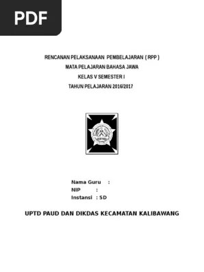 RPP B JW Kls V 2016-2017 Yes | PDF