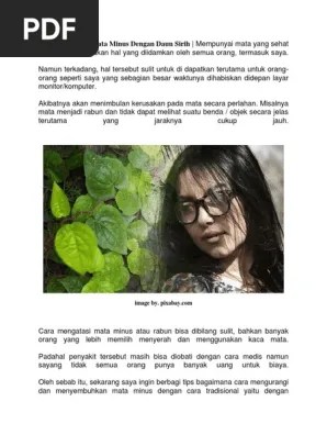 Cara Mengobati Mata Minus Dengan Daun Sirih | PDF