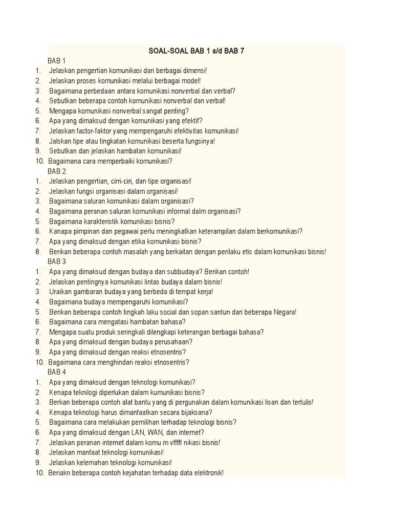 Soal Jawab Komunikasi Bisnis | PDF