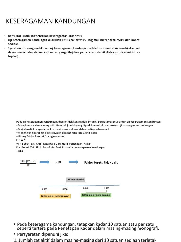 Keseragaman Kandungan | PDF