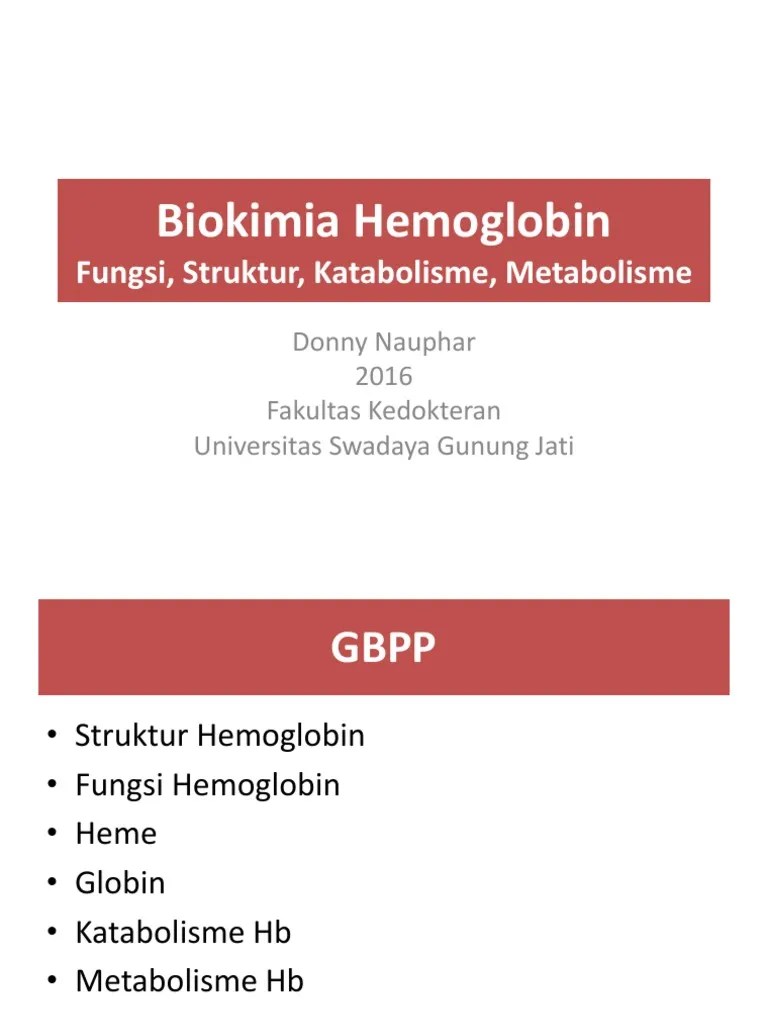 Hemoglobin Biokimia | PDF