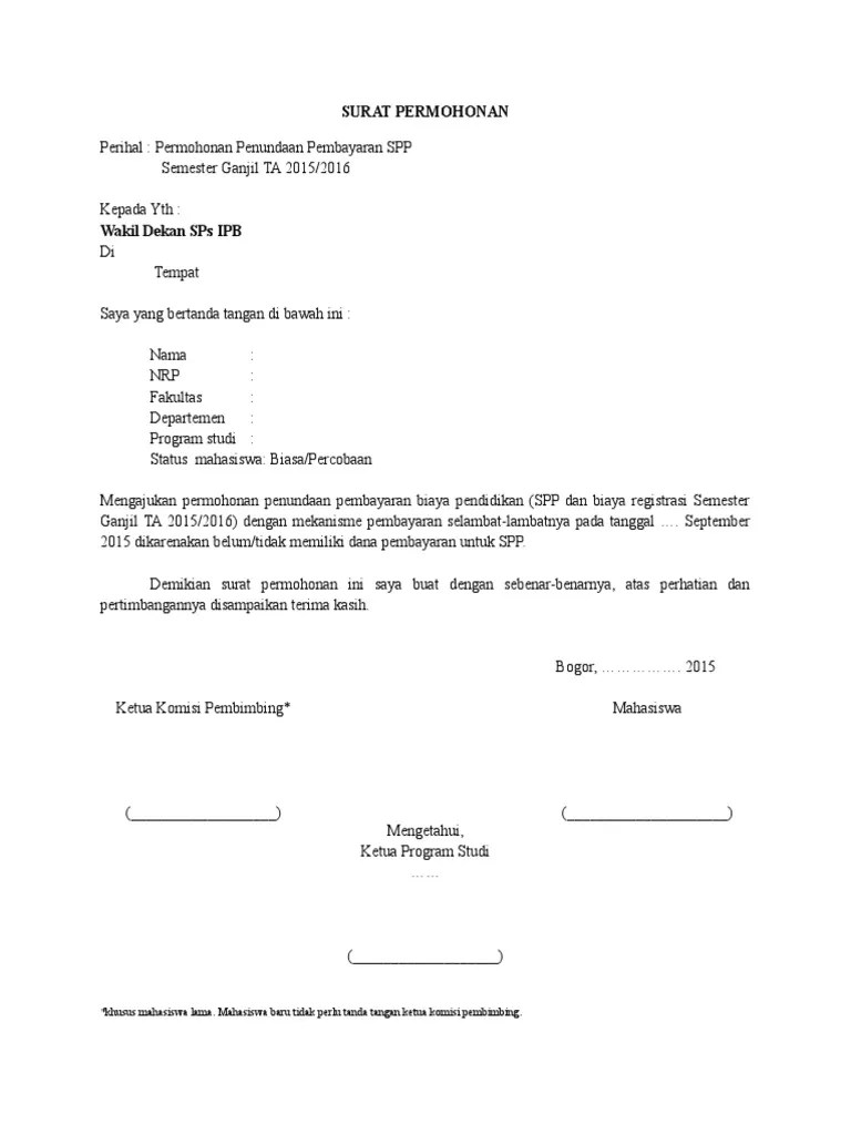 Contoh Surat Penangguhan Pembayaran Cicilan - Delinews Tapanuli