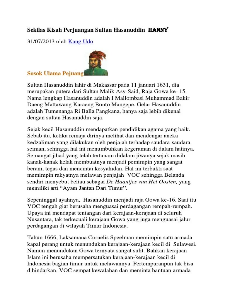 Sekilas Kisah Perjuangan Sultan | PDF