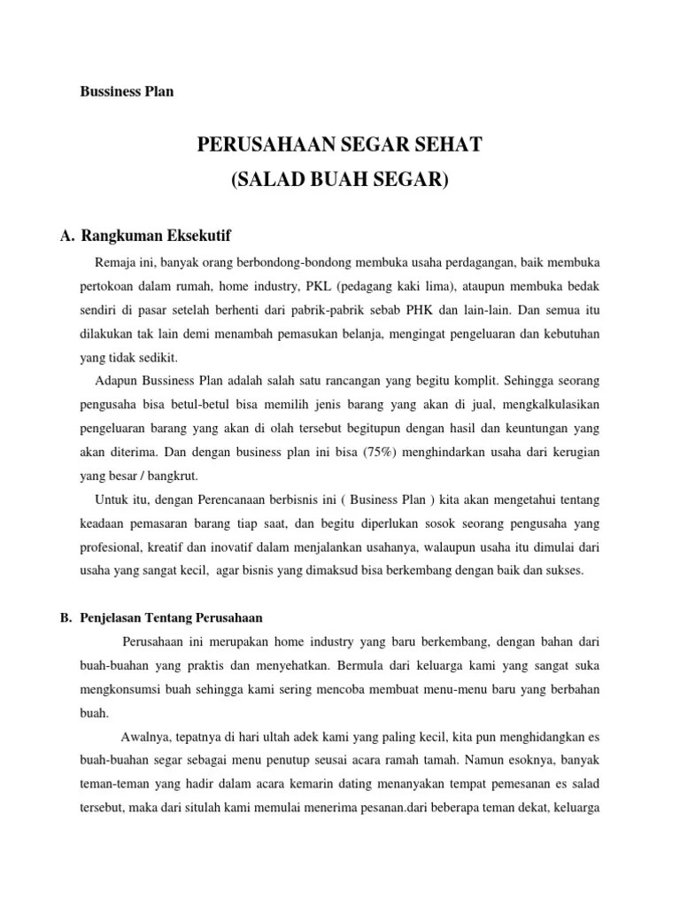 Bisnis Salad Buah | PDF