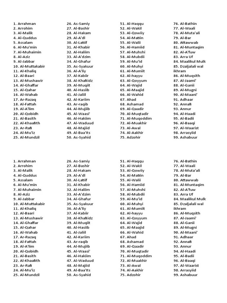 Asma Ul Husna | PDF