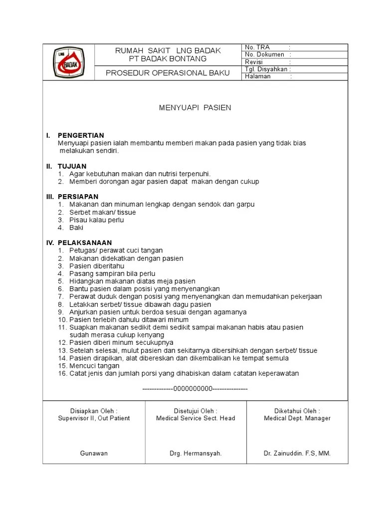 Menyuapi Pasien | PDF