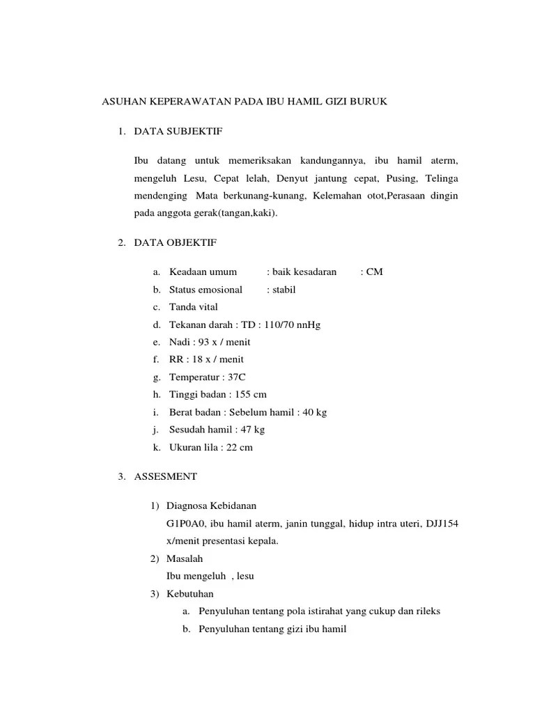 Data Subjektif Dan Objektif Pada Ibu Hamil - Sumber Berbagi Data