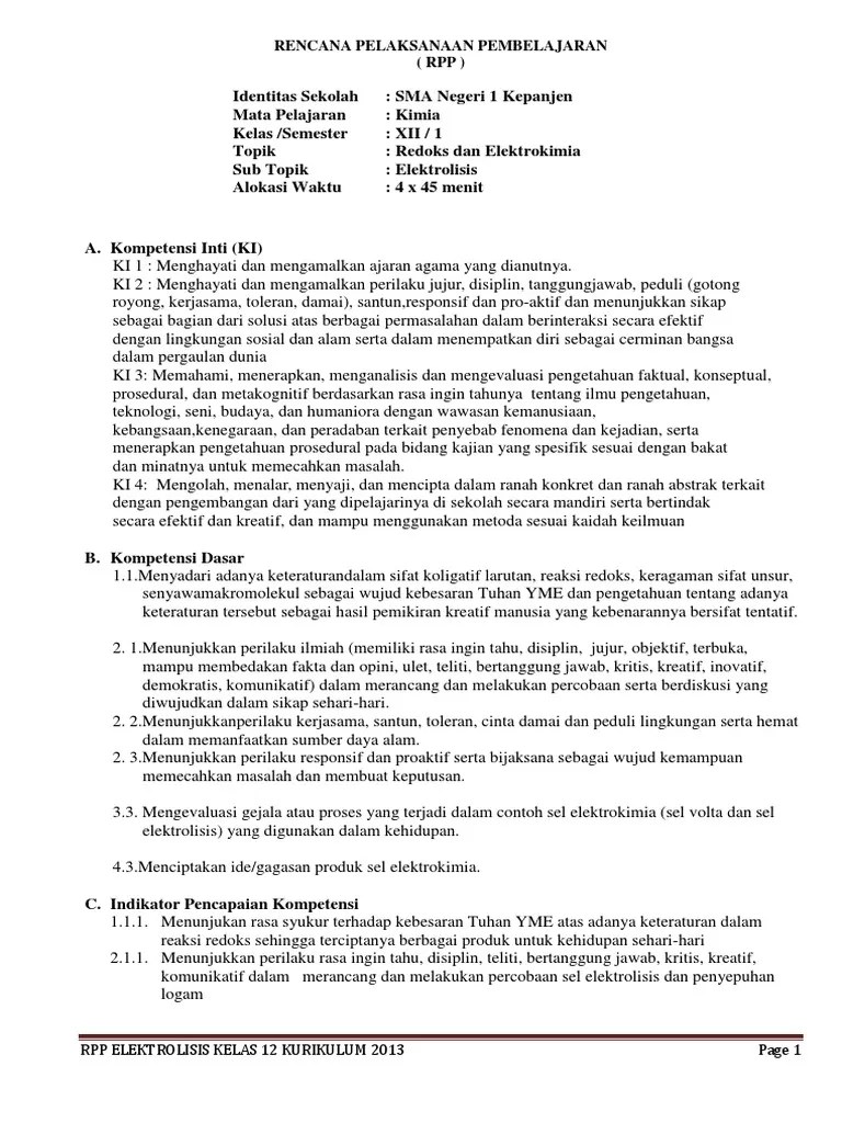 Aspirin 2016 RPP Elektrolisis | PDF
