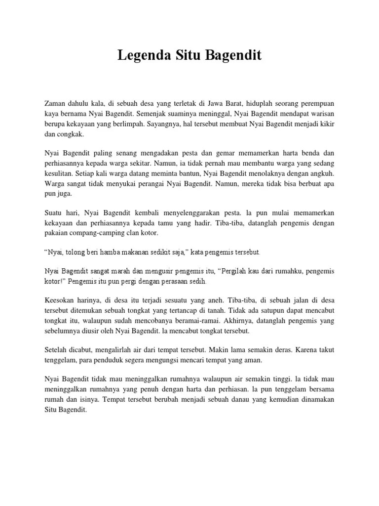 Carita Babad Sunda Situ Bagendit – Beinyu.com