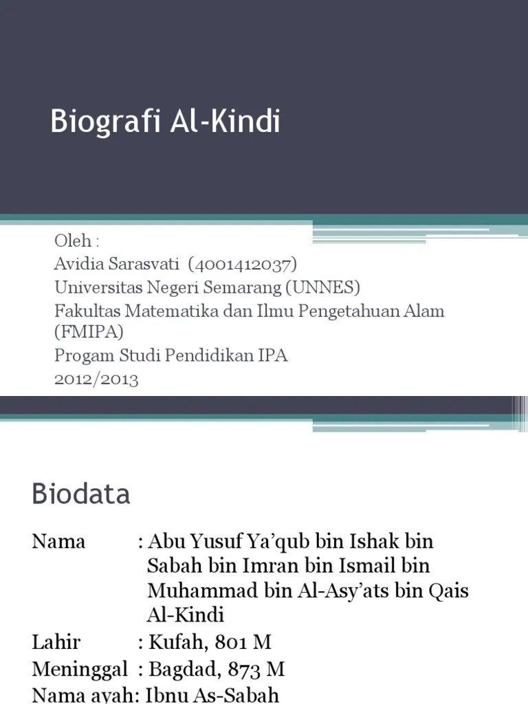 Biografial Kindi 140104213641 Phpapp01 | PDF