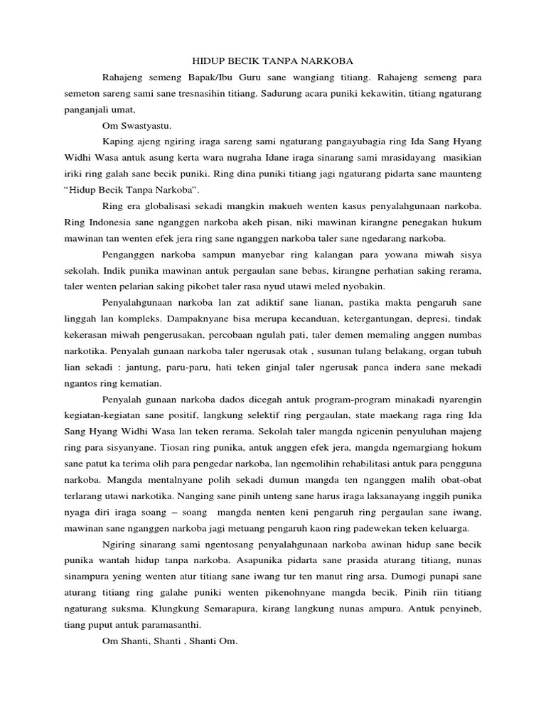 Pidato Bahasa Bali 1 | PDF