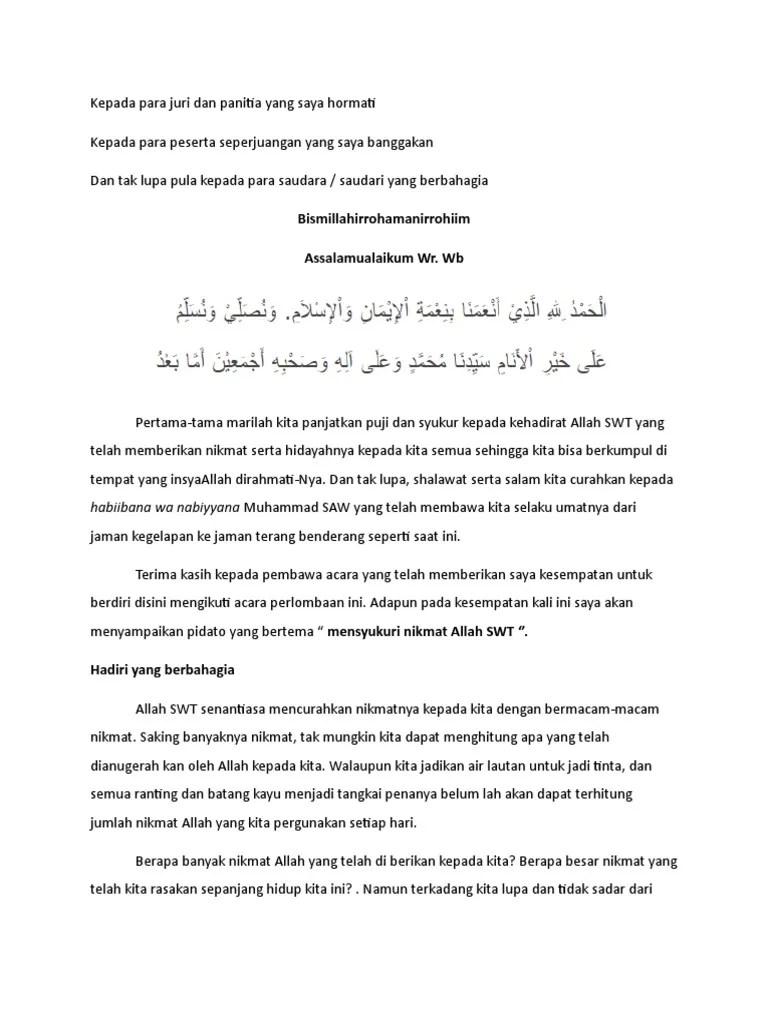 Pidato Syukur | PDF