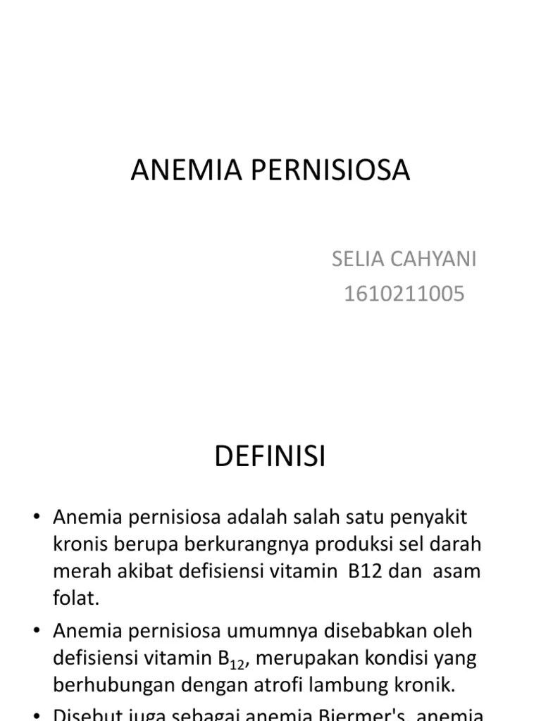 Anemia Pernisiosa | PDF