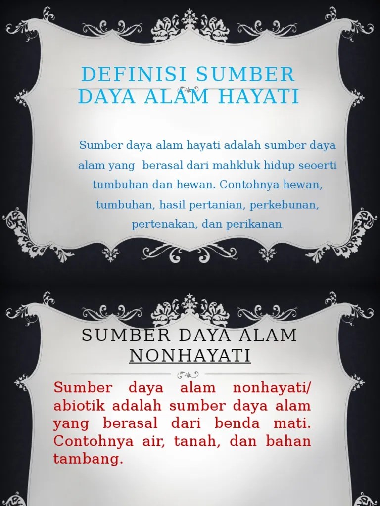 Gambar Sumber Daya Alam Hayati Dan Non Hayati - Temukan Contoh