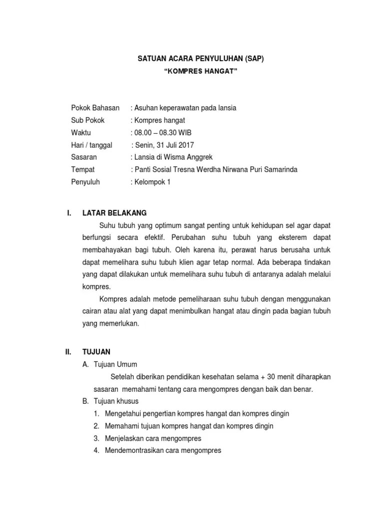 Sap KOMPRES Hangat Fix | PDF