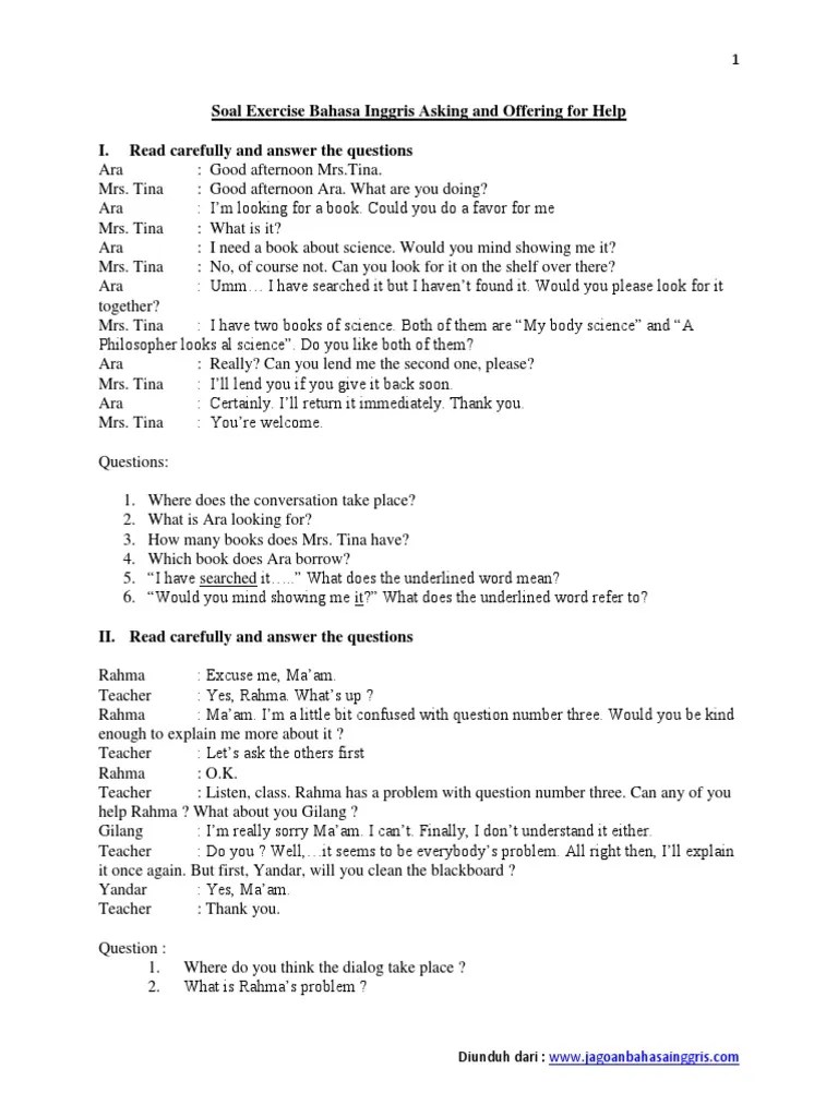 Contoh Soal Essay Suggestion And Offer – Gambaran