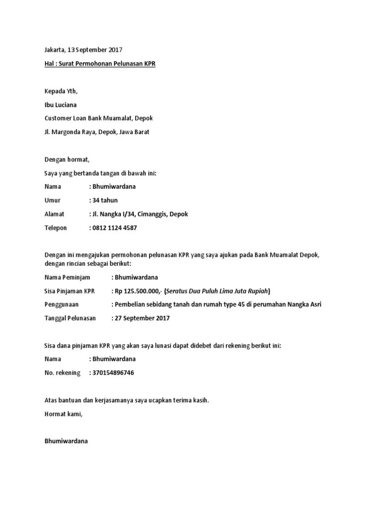 Contoh Surat Permohonan Kredit Bank Mandiri - Kumpulan Surat Penting