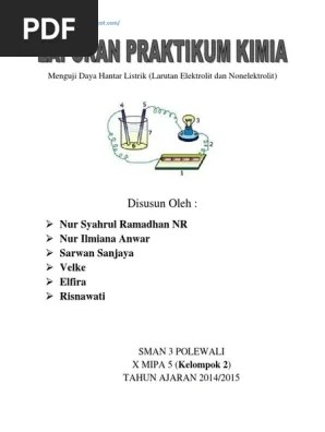 Laporan Praktikum KIMIA (Larutan Elektrolit Dan Nonelektrolit) | PDF