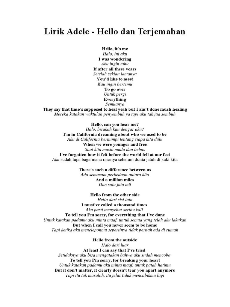 Lirik Dan Arti Lagu Adele When We Were Young