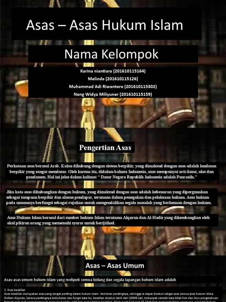 Asas Hukum Islam | PDF