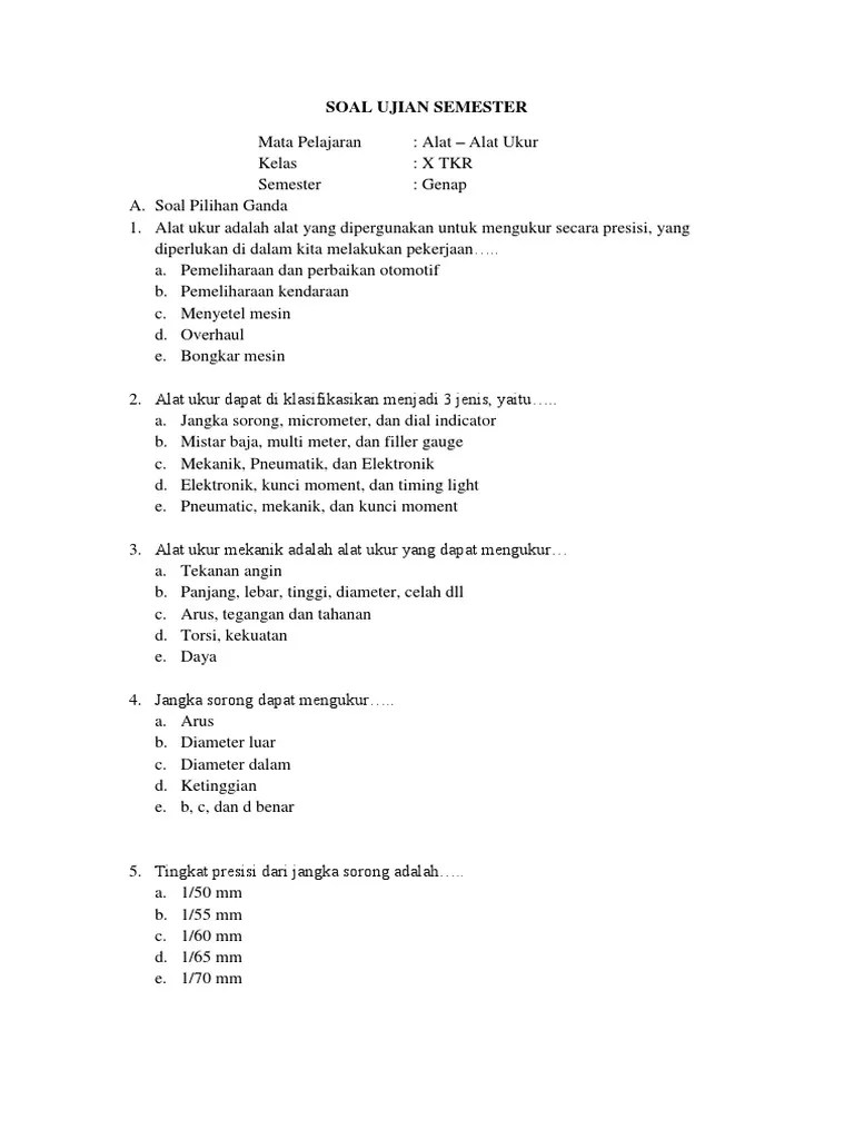 Alat Ukur Pneumatik Mempunyai Komponen-komponen Utama