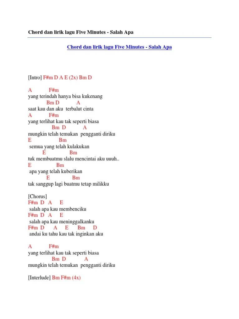 Chord Gitar Sekali Lagi Maafkanlah Ku Tak Bisa