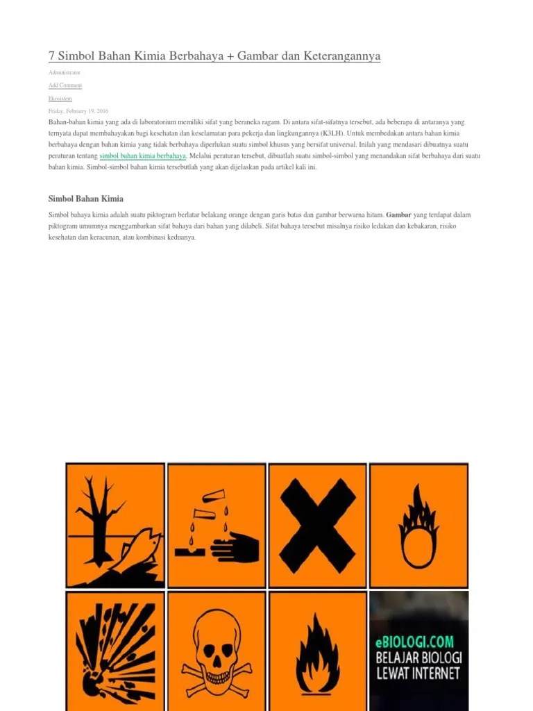 Simbol Bahan Kimia Berbahaya | PDF