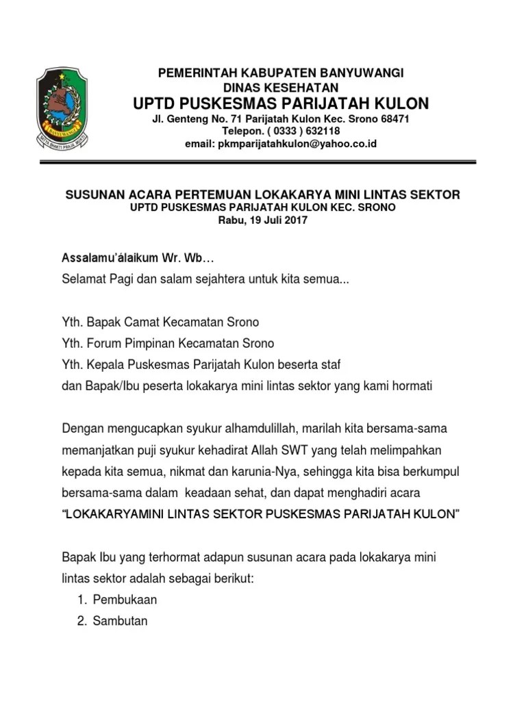 Contoh Susunan Acara Rapat Resmi - Mosaicone