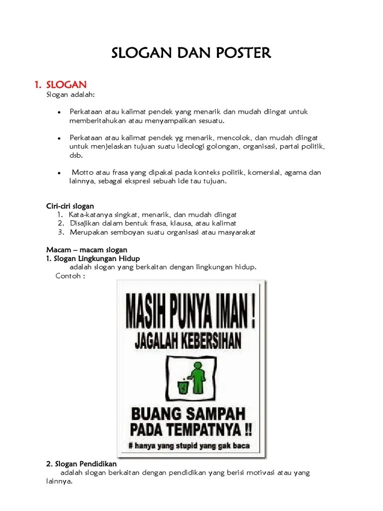 Slogan Dan Poster | PDF