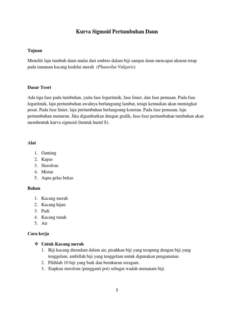 Laporan Biologi Mengenai Pertumbuhan Dan Perkembangan Tumbuhan | PDF