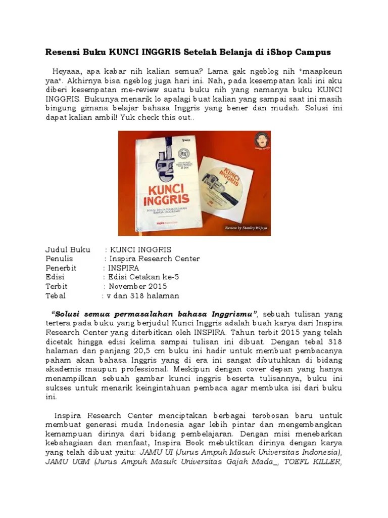 Resensi Buku Bahasa Inggris – Pigura