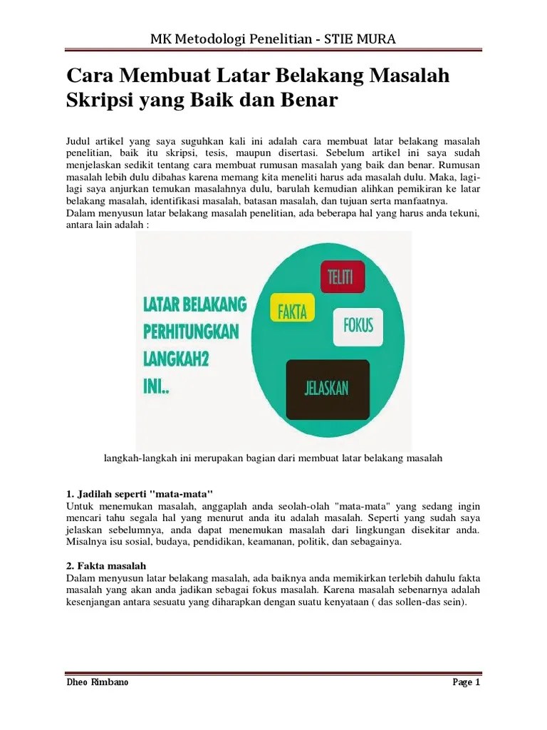 Cara Membuat Latar Belakang Yang Baik | PDF