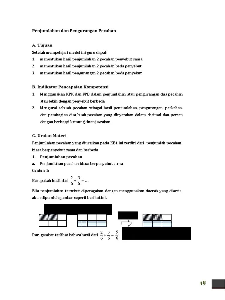 57 Penjumlahan Dan Pengurangan Pecahan | PDF