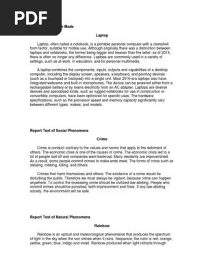 Report | PDF | Laptop | Rainbow