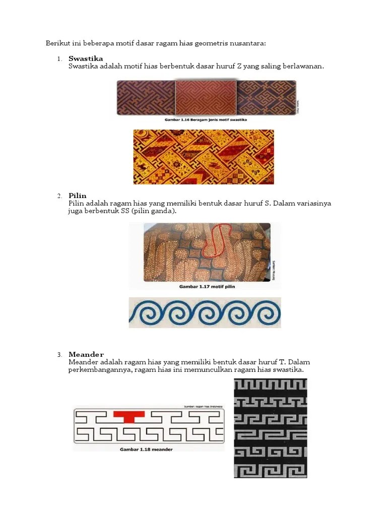 Ragam Motif Geometris | PDF