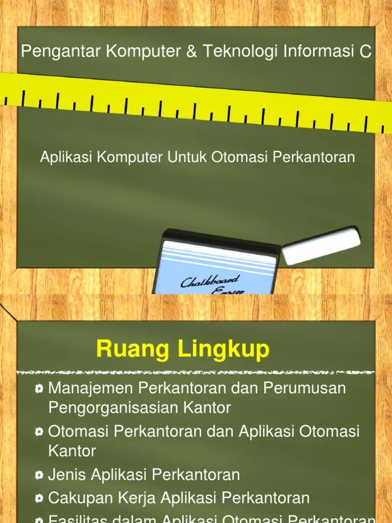 Pertemuan 9 - Aplikasi Komputer Untuk Otomasi Perkantoran | PDF