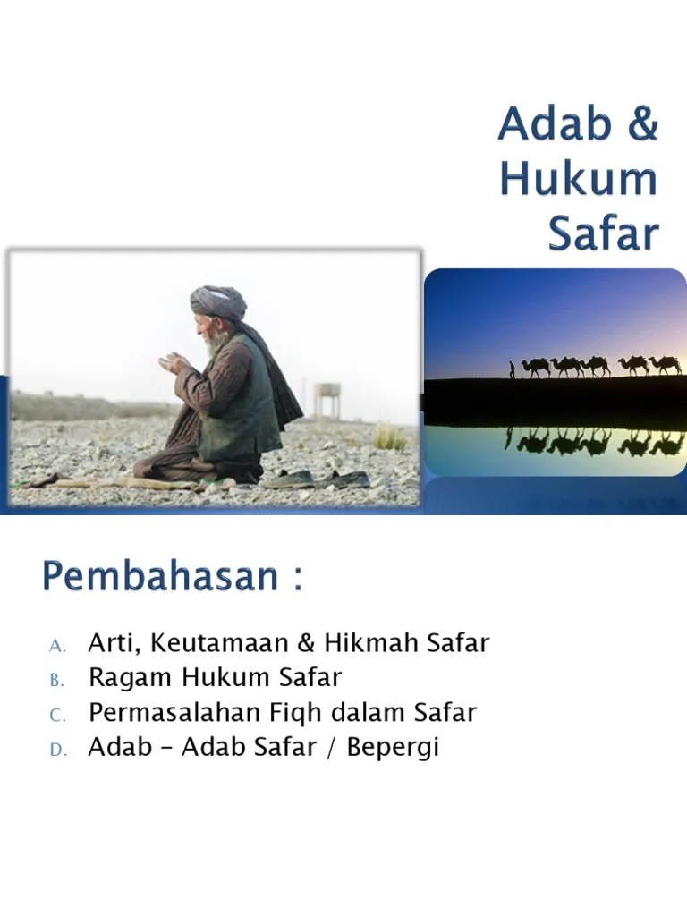 Adab Dan Hukum Safar | PDF
