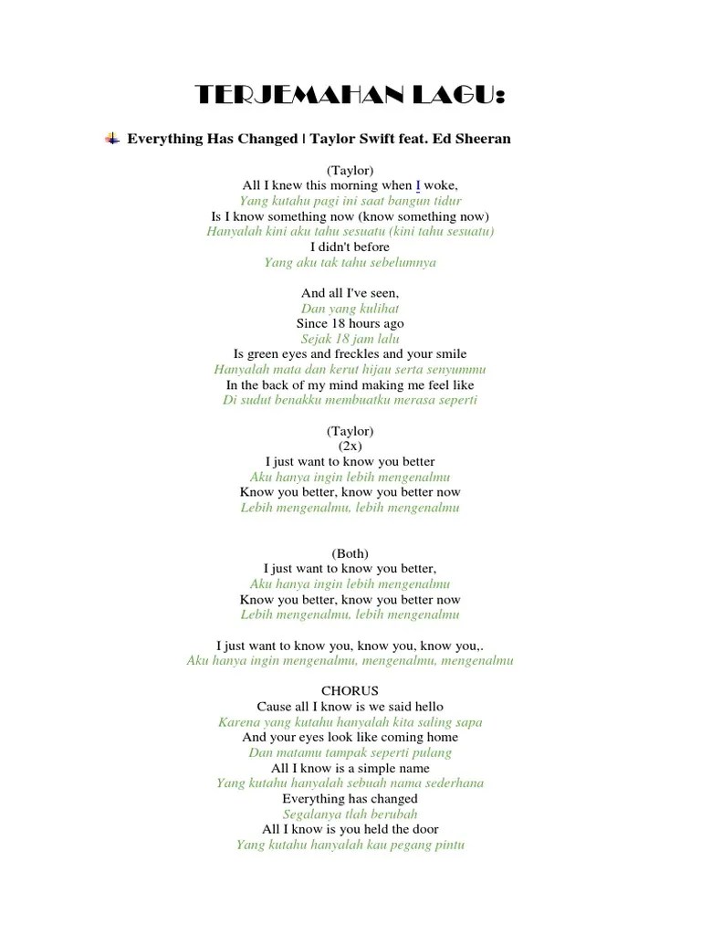 Terjemahan Lagu | PDF | Rekreasi | Hiburan (Umum)