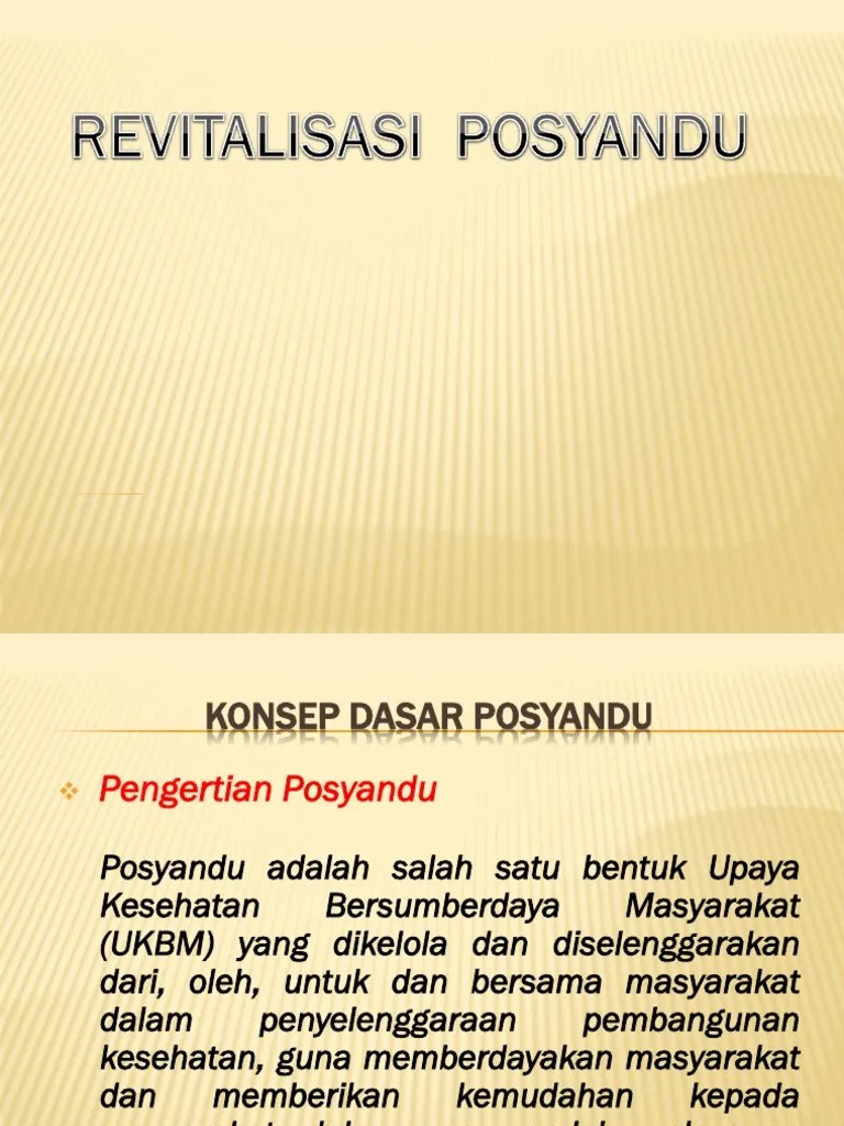 Revitalisasi Posyandu | PDF