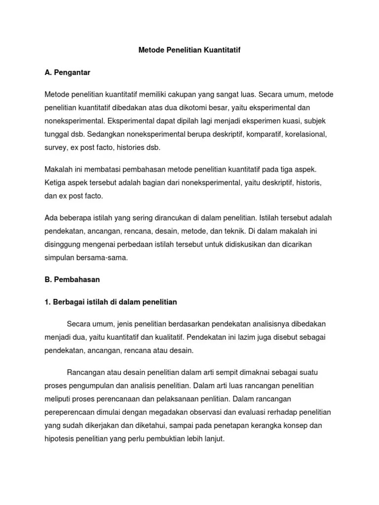 Apa Itu Metode Deskriptif Komparatif