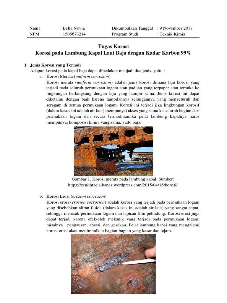 Korosi Pada Lambung Kapal - Tugas Bakor 01 | PDF