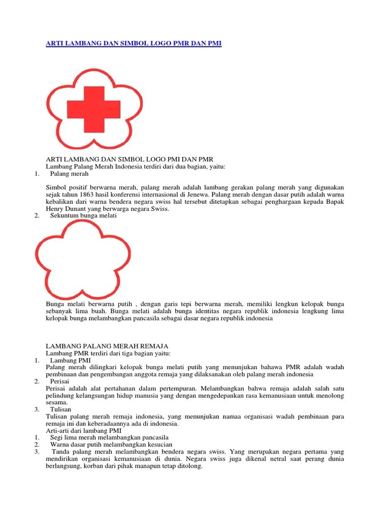 Arti Lambang Dan Simbol Logo PMR Dan Pmi | PDF