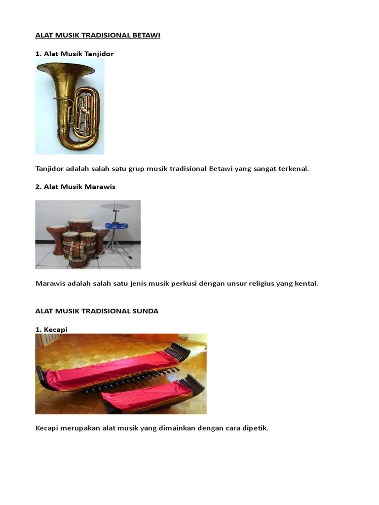 Alat Musik Tradisional Singkat | PDF