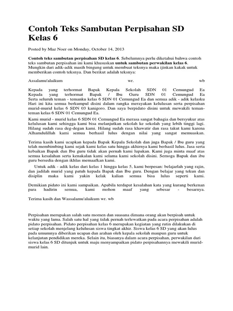 26+ Kata Perpisahan Kelas 6 Sd