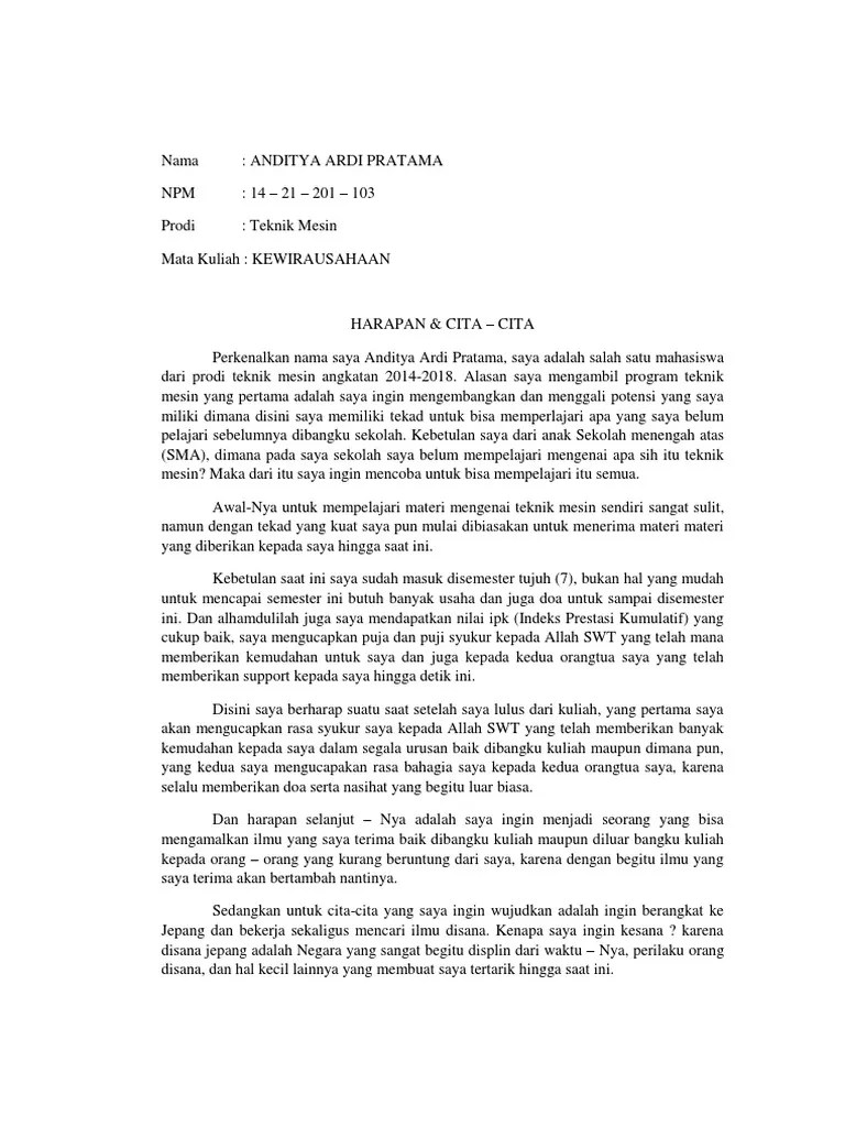 Harapan Dan Cita - Cita | PDF