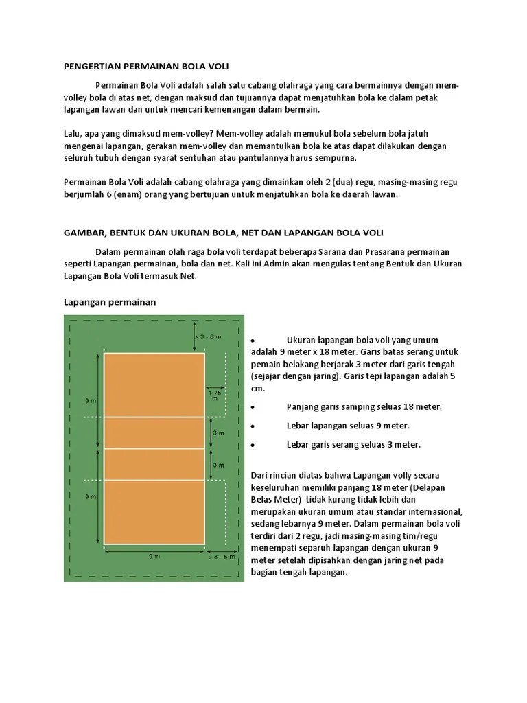 Pengertian Permainan Bola Voli | PDF