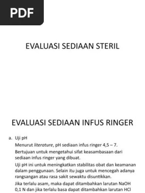 Evaluasi Sediaan Steril | PDF