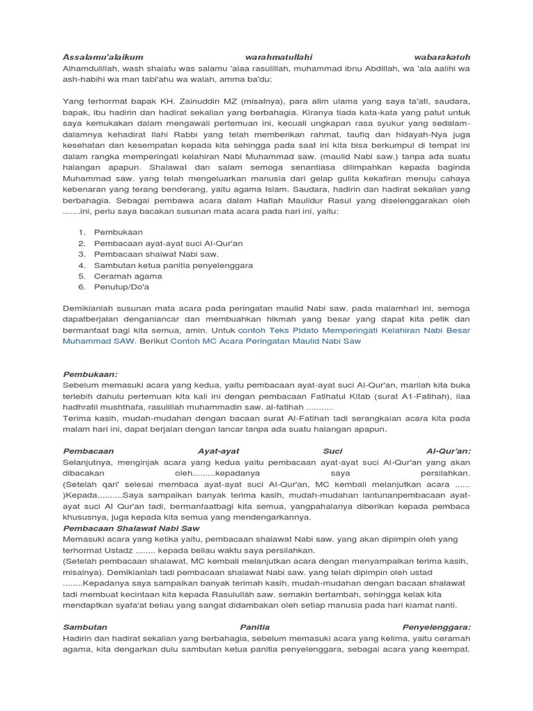 Contoh Pembukaan Pidato Alhamdulillah