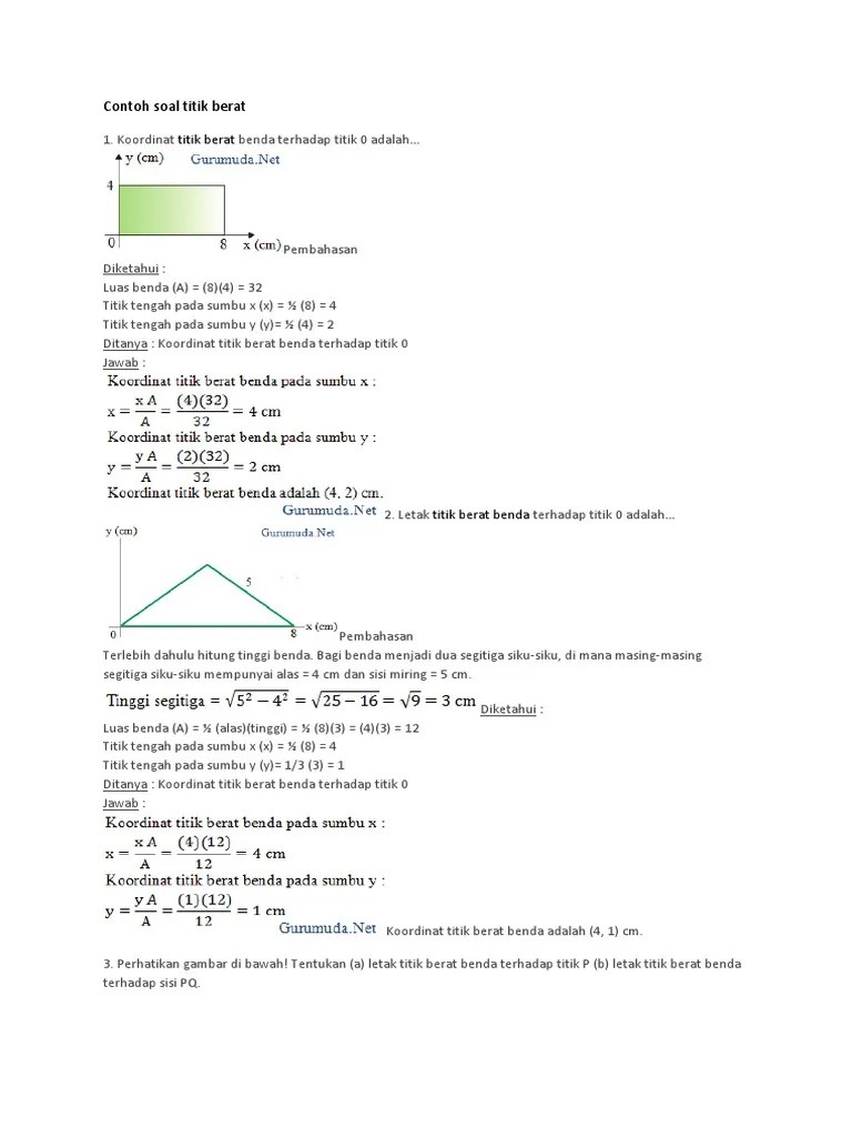 Contoh Soal Titik Berat | PDF
