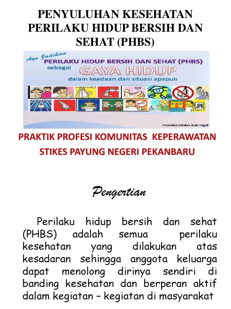 Penyuluhan Kesehatan Perilaku Hidup Bersih Dan Sehat ( | PDF